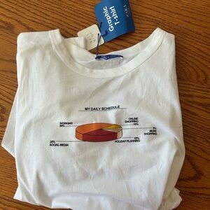 Zara White Graphic T-Shirt